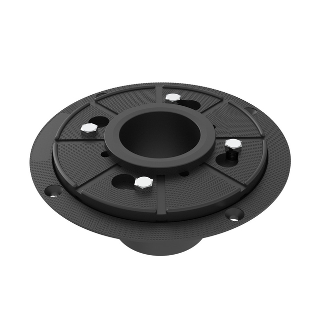 shower drain base with round bathroom drain flange top structure