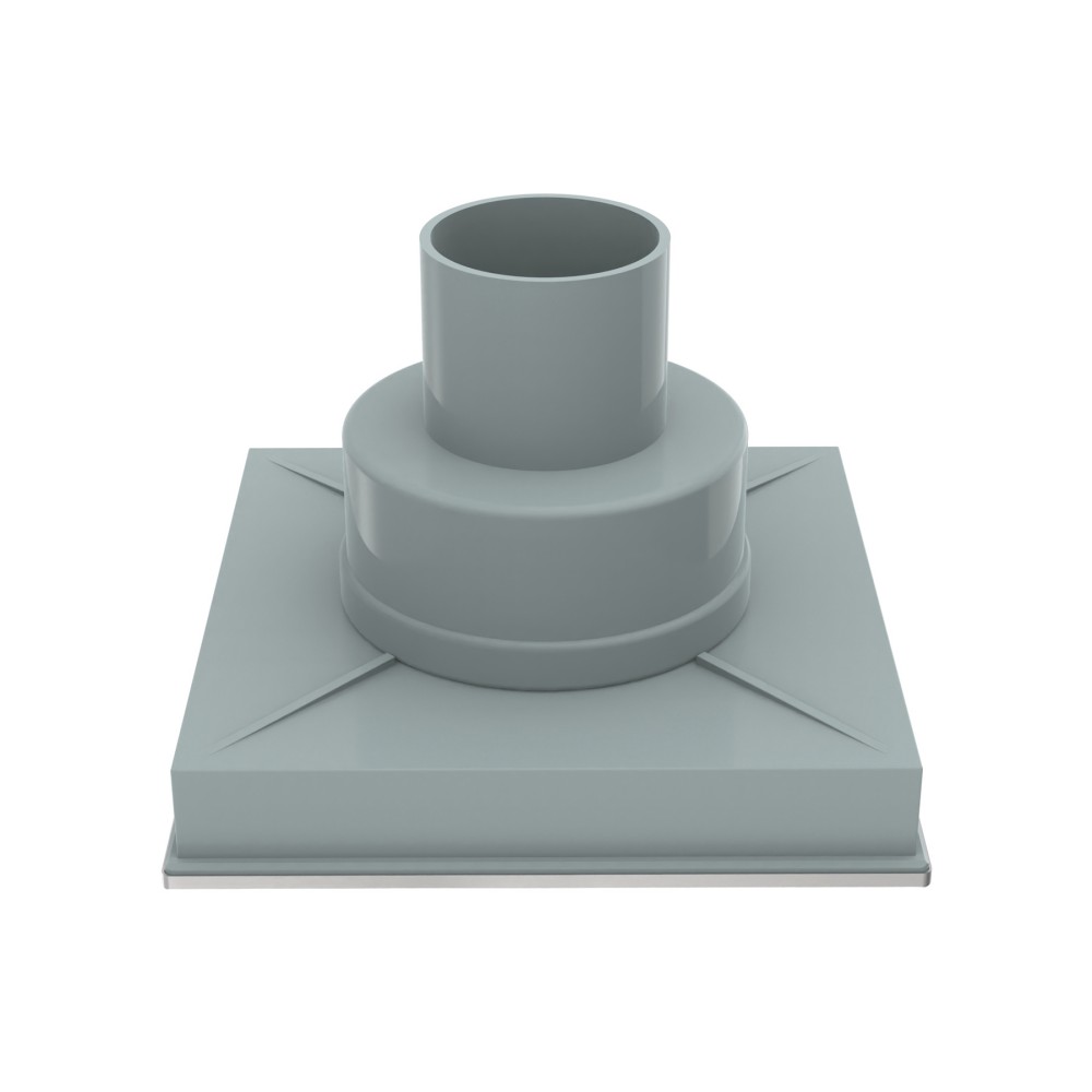 Square shower drains ABS base with vertical outlet connection design