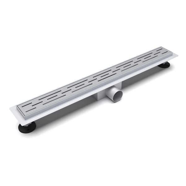 shower floor drains for tile in brushed stainless steel finish