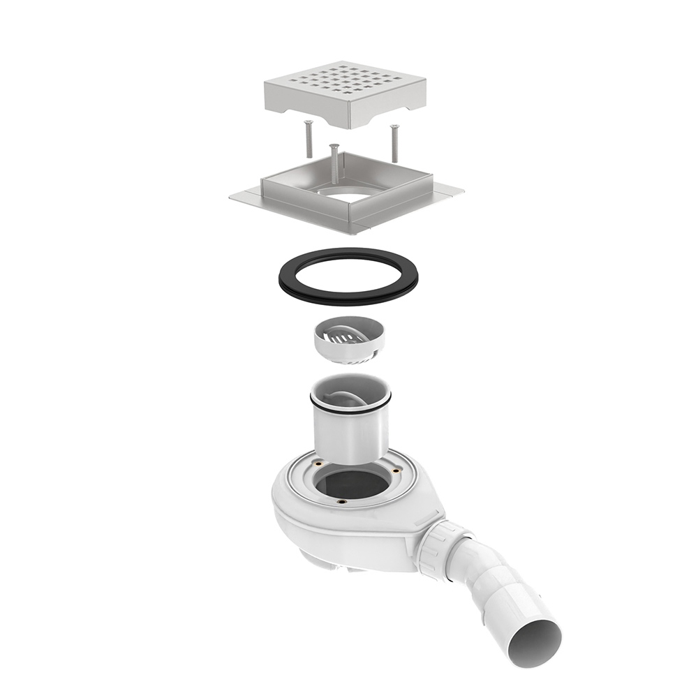 square drains stainless steel grate with horizontal drain kit