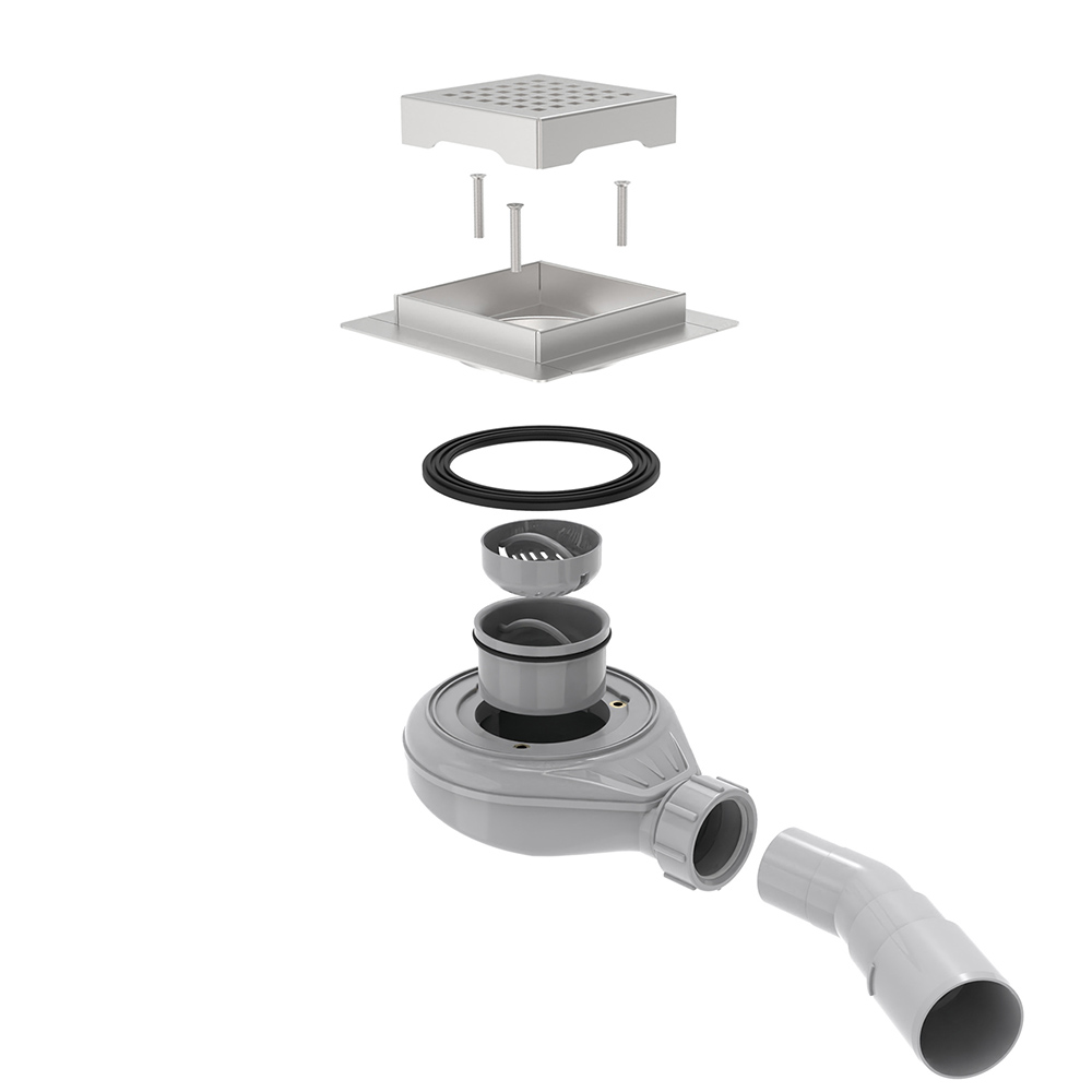 4 inch floor drain exploded abs base with shower drain anti odor siphon