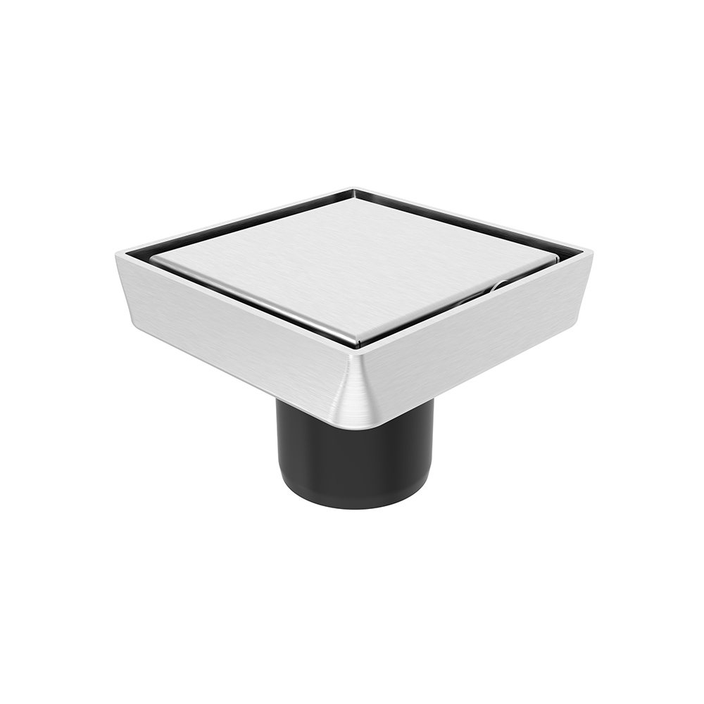 2 inch low profile shower drain with vertical outlet design