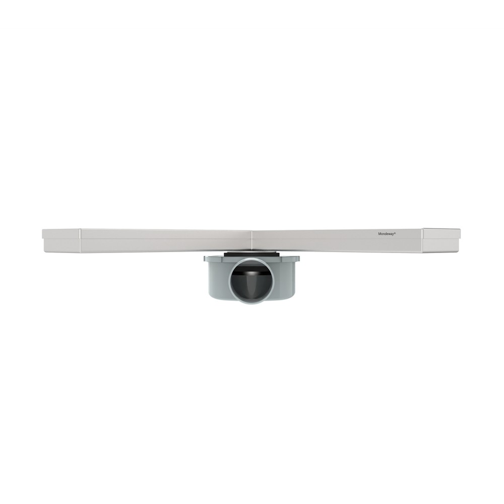 Right angle drain with l shaped shower drain vertical core