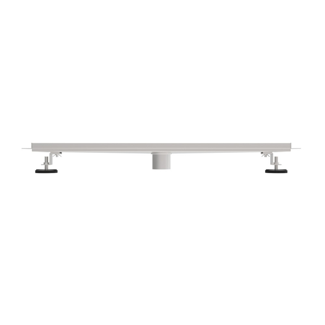 Shower linear drain stainless steel channel body with extended flange design