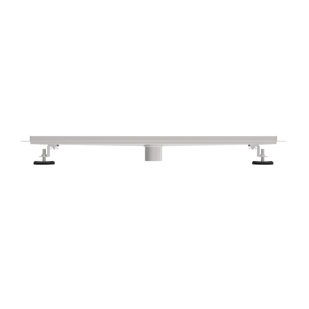 Shower linear drain stainless steel channel body with extended flange design