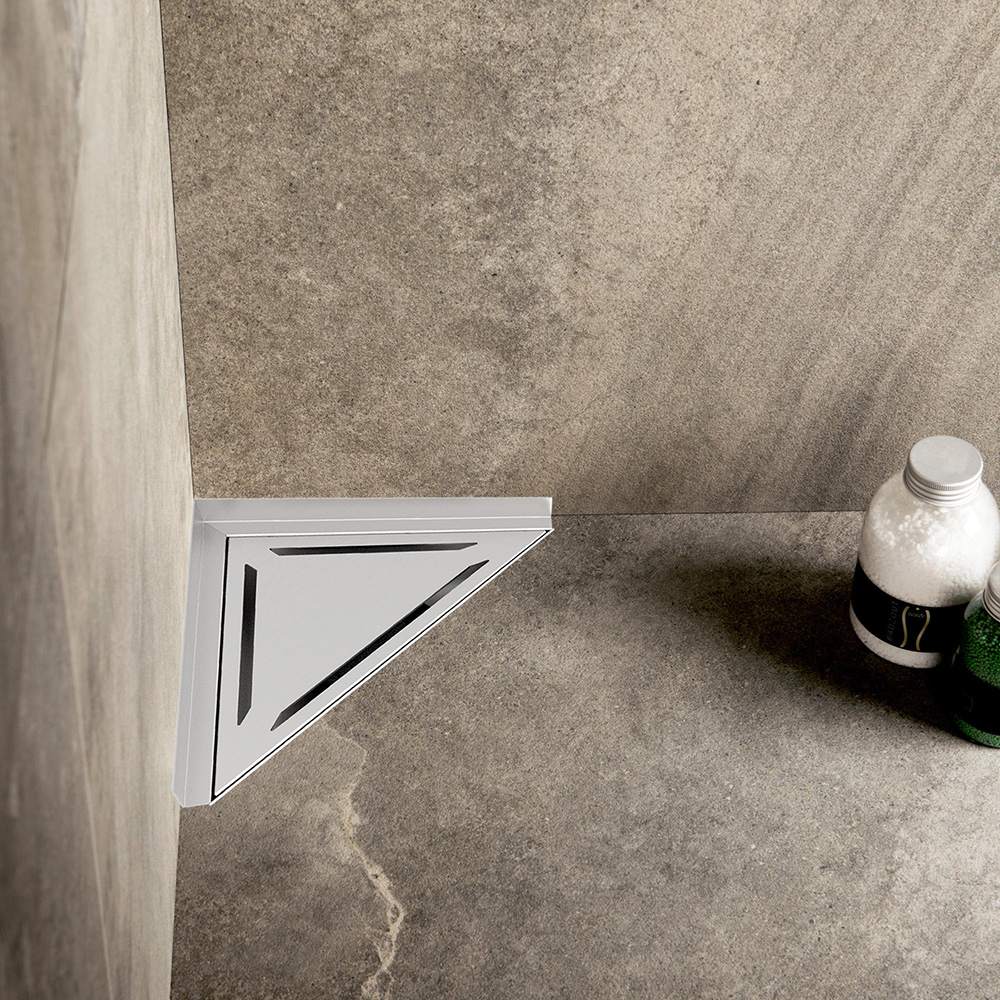 Triangle drain corner shower drain full stainless steel assembly structure