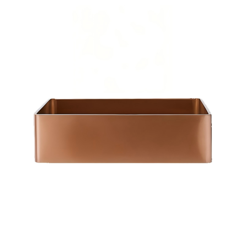 Square vessel sink stainless steel hand wash basin with straight side wall profile