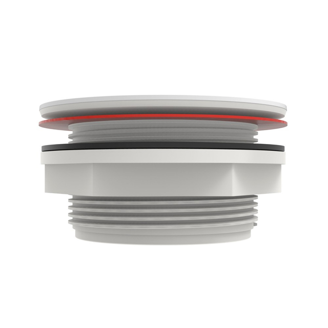 side structure of round shower drain vertical outlet with sealing gaskets