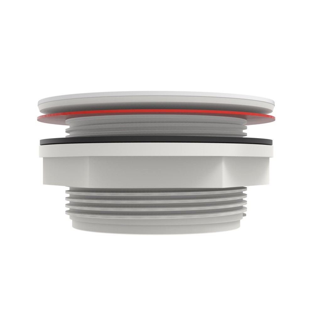 side structure of round shower drain vertical outlet with sealing gaskets