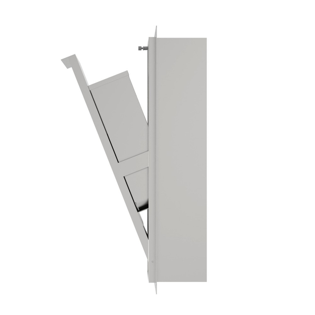 toilet waste bin recessed side depth stainless steel body