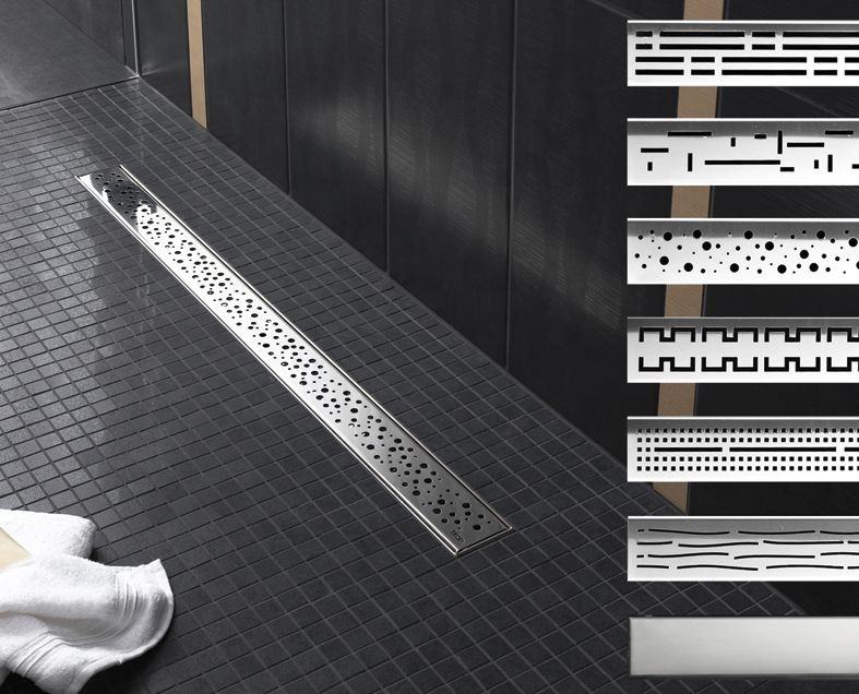 SS304 SS316 with high quality stainless steel linear drain for bathroom horizontal outlet Europe Model