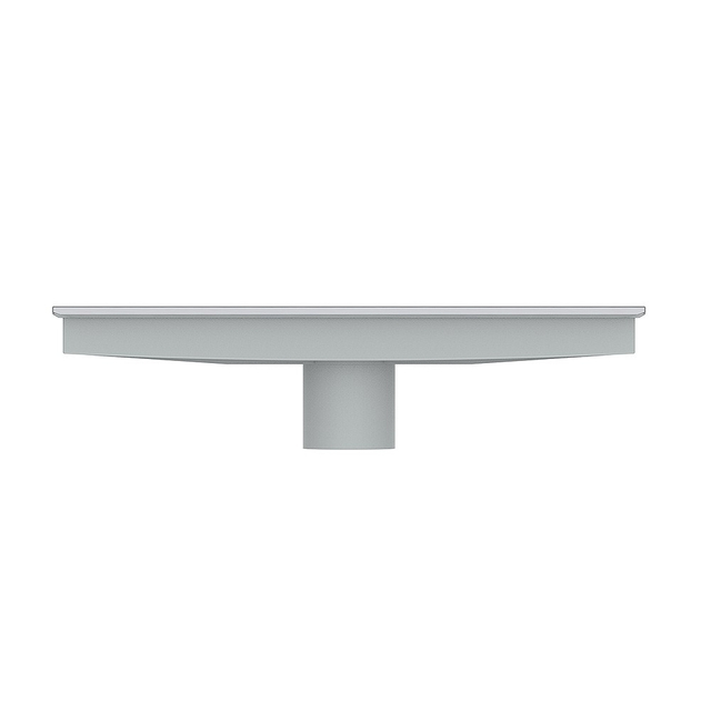Plastic linear drain front face with SS304 trim and tile insert grate design