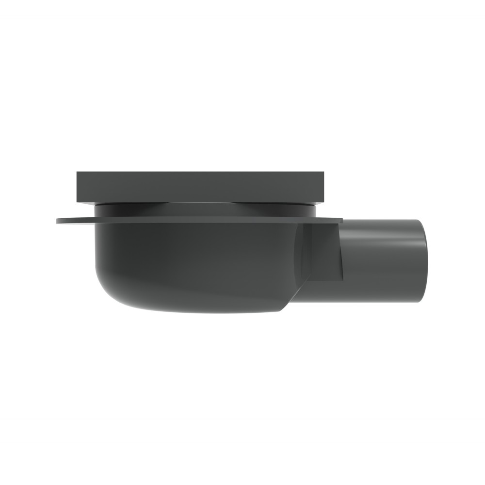 low profile square tile shower drain side structure for renovation