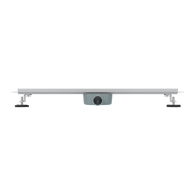 Slim shower drain stainless steel side structure with height adjustable support