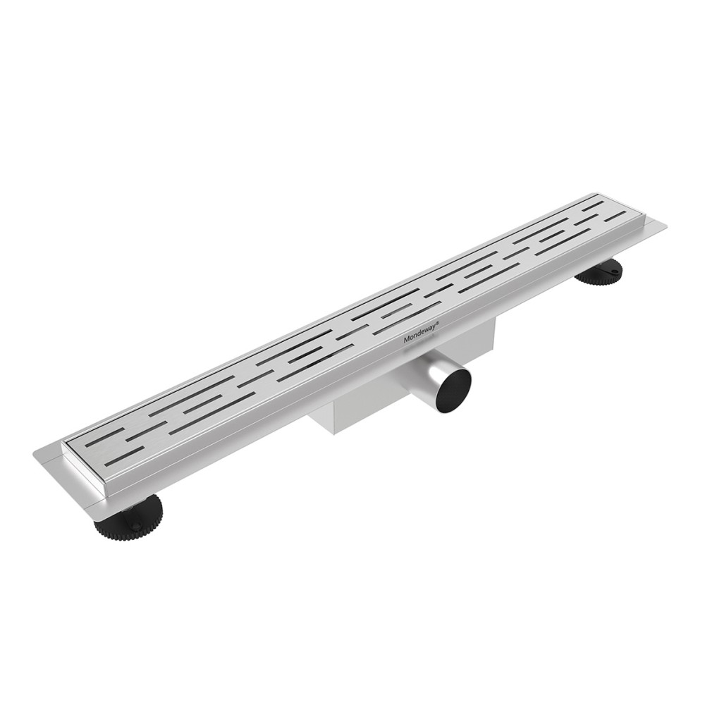 linear bathroom floor drain with wet dry siphon and high flow rate