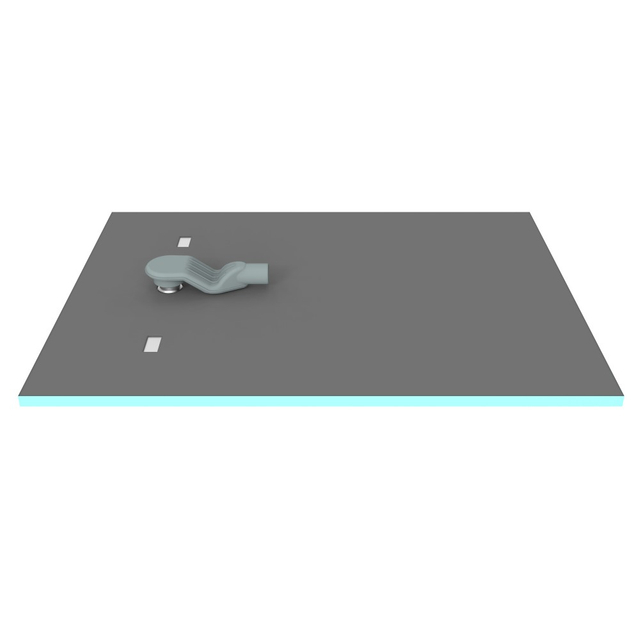 XPS shower tray installed in modern bathroom with linear drain
