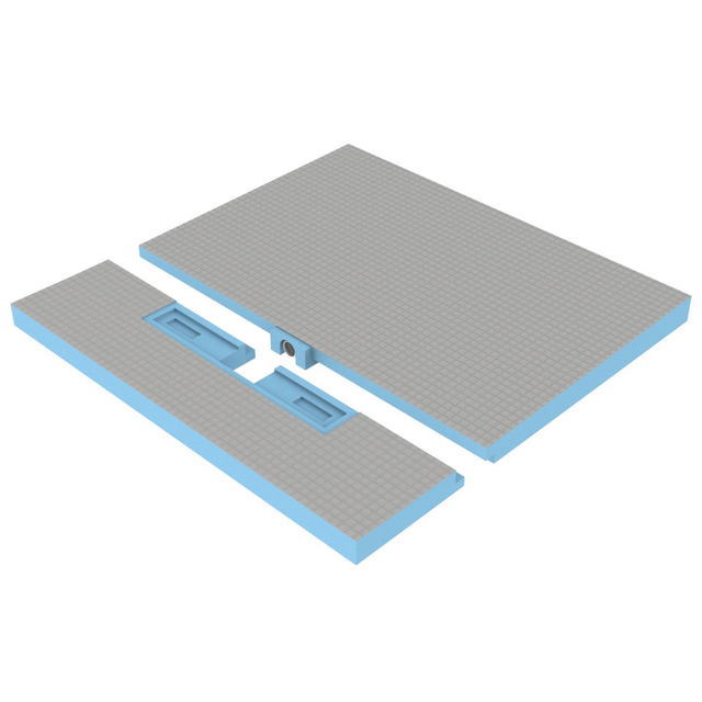 Prefabricated shower floor tray exploded XPS core structure