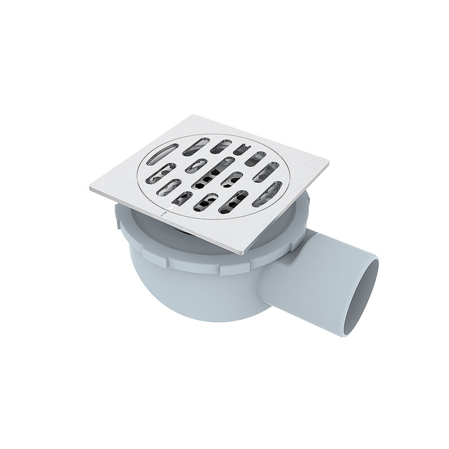 stainless steel square shower drain with 360&deg; rotatable siphon
