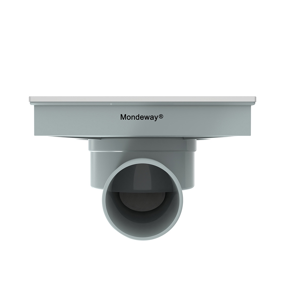 anti-odor floor drain square front horizontal outlet structure