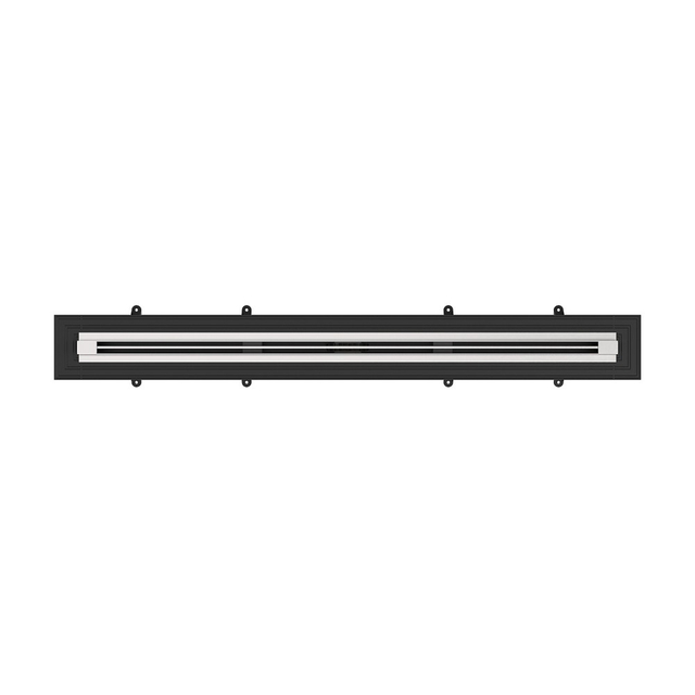 Cuttable linear shower drain with narrow stainless steel grate top