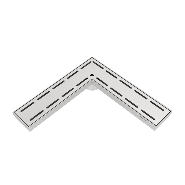 L shape drain with corner linear drain slot grate design