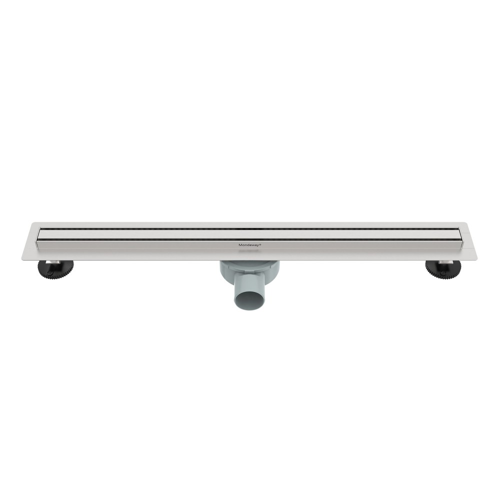 adjustable linear shower drain slim channel angled structure with leveling feet