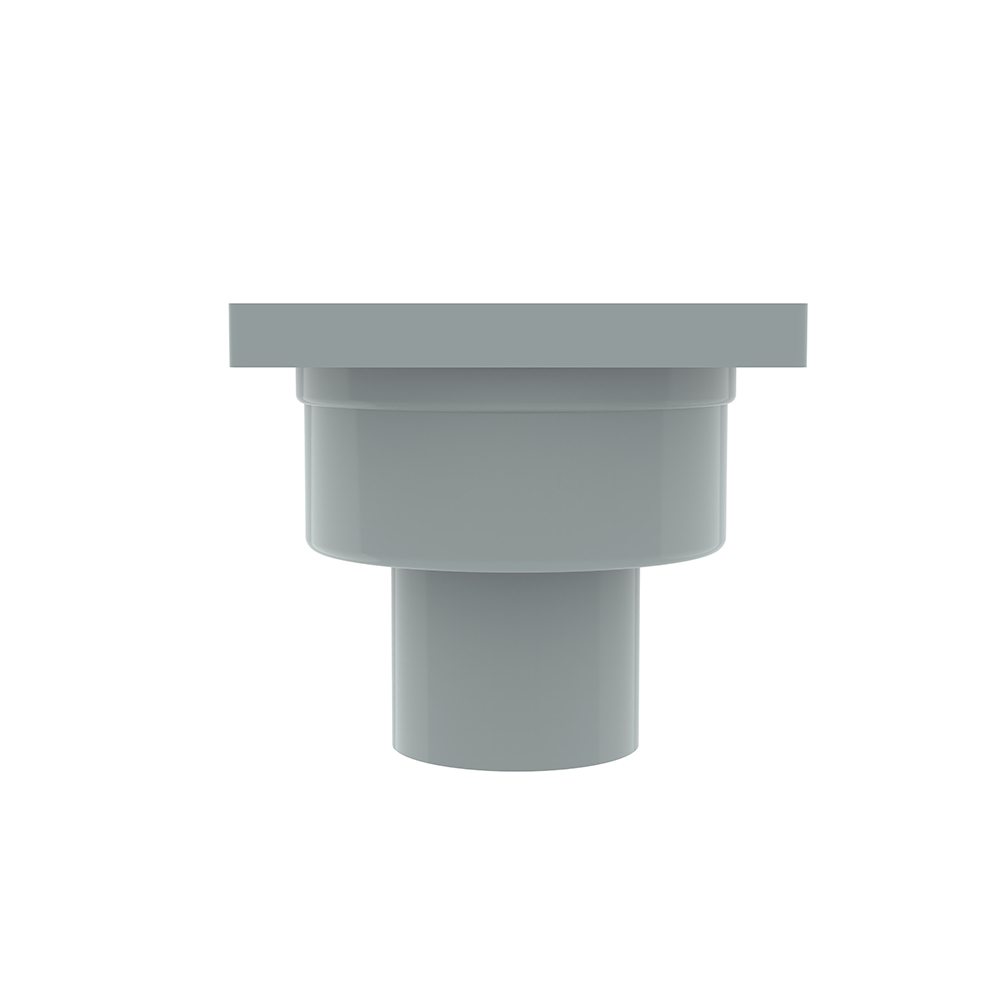 Plastic floor drain ABS side profile showing low installation depth