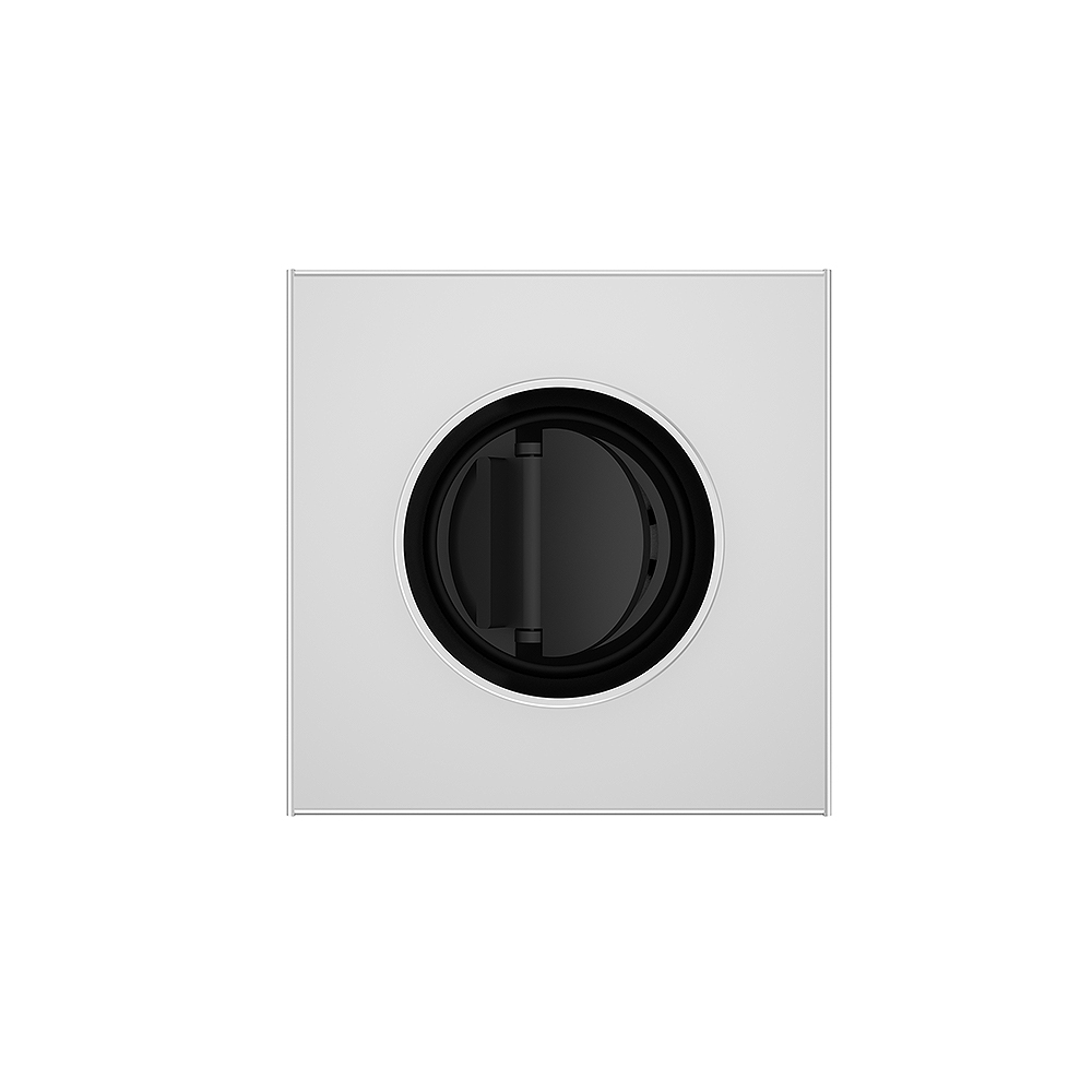 vertical drain square stainless steel shown at angled perspective