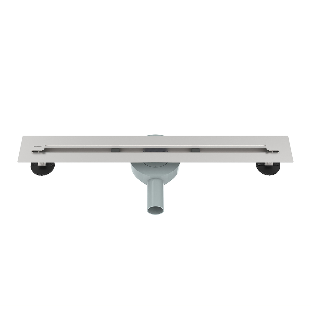 Front facing view of adjustable floor drains connection port