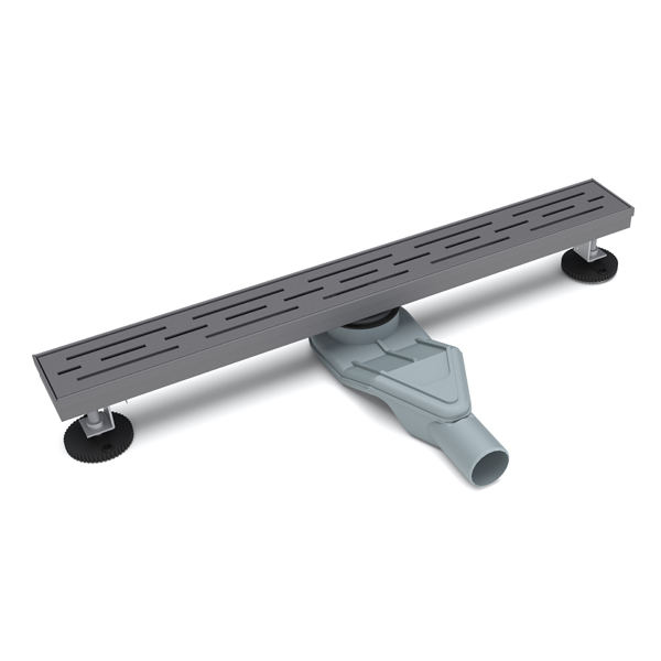 Gun metal grey adjustable shower drains linear kit with siphon