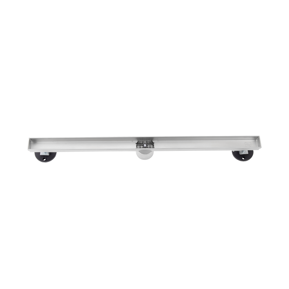 Slim channel drain horizontal display for modern bathroom drains