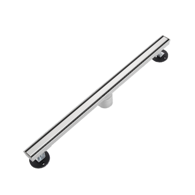 Slim channel drain mirror stainless finish for modern bathroom drains