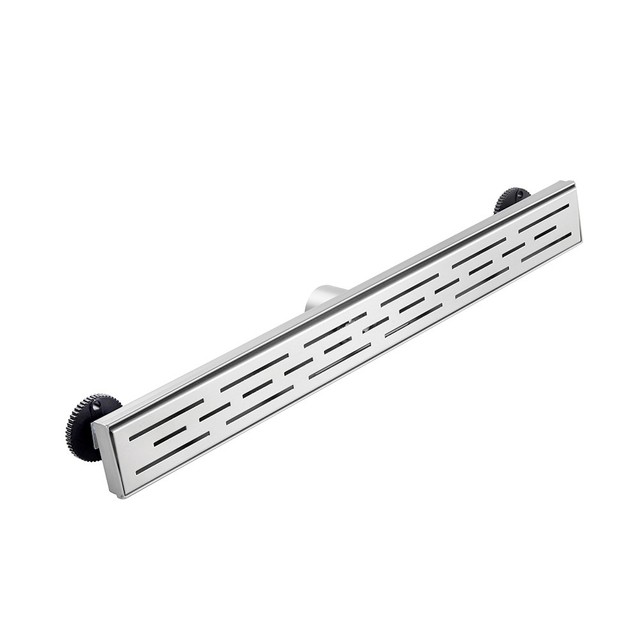 2 floor drain with vertical outlet and adjustable height linear structure