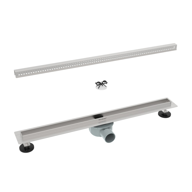 adjustable linear shower drain slim channel drain kit exploded components with siphon system