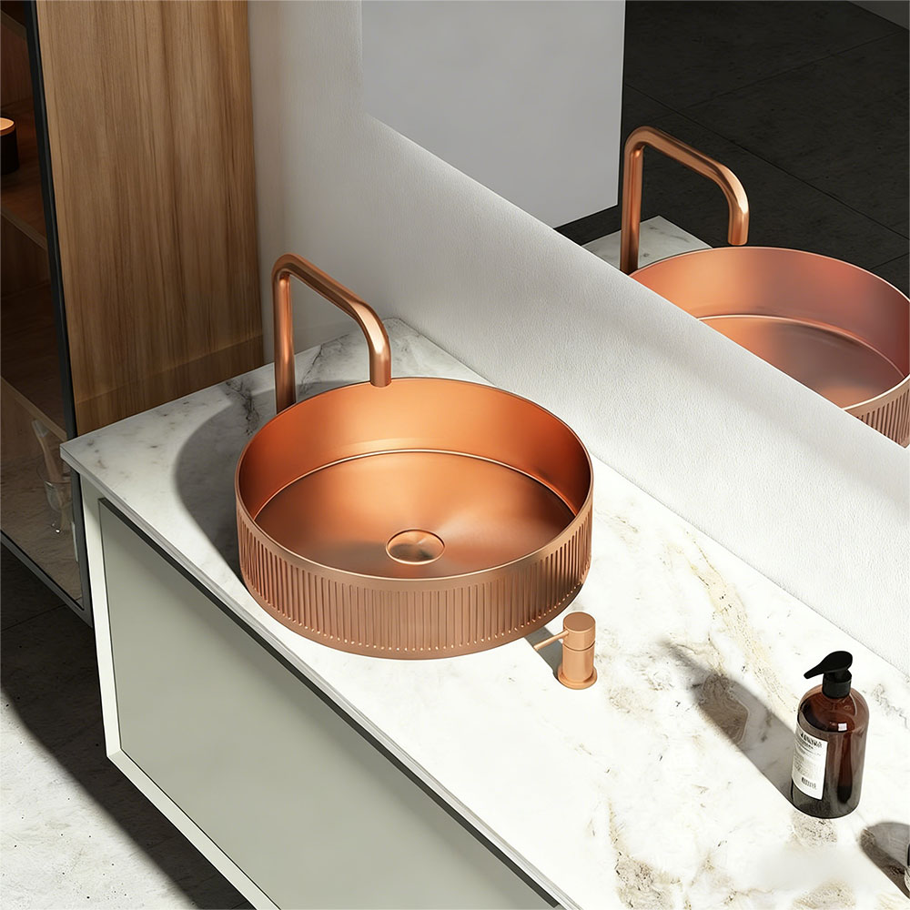 Bathroom basin sinks stainless steel basin sink applied on modern bathroom countertop