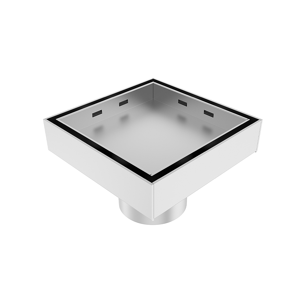 vertical square shower drain stainless steel exploded components