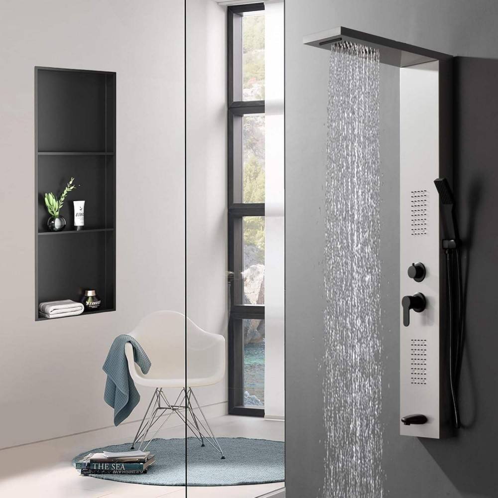 led bathroom niche wall niche 3 shelf used in modern spa shower