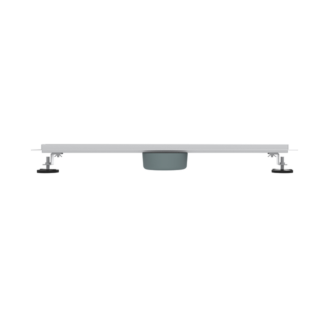 Slim linear shower drain stainless steel base with adjustable installation feet