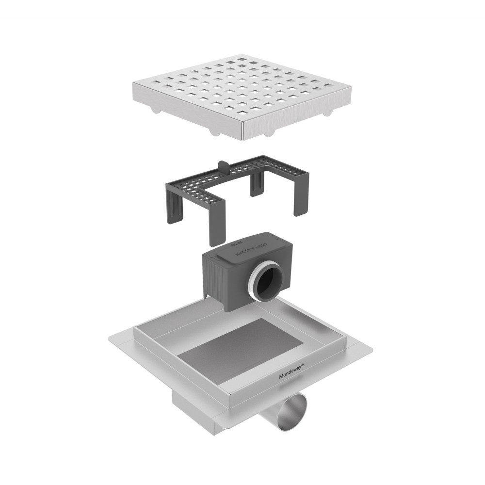 Our Model I2-06A Square shower drains offer drainage solutions for a wide range of situations. The unique flange design is widely popular in the market because of the advantage of easy installation for tiles, after many years development, it has improved step by step and now becomes a star products with higher quality and better price. At mean time, the function of accessories have been upgraded with advantages of bigger flow rate, longtime anti-odor, not easy clog, adjustable installation height, easy installation, etc.