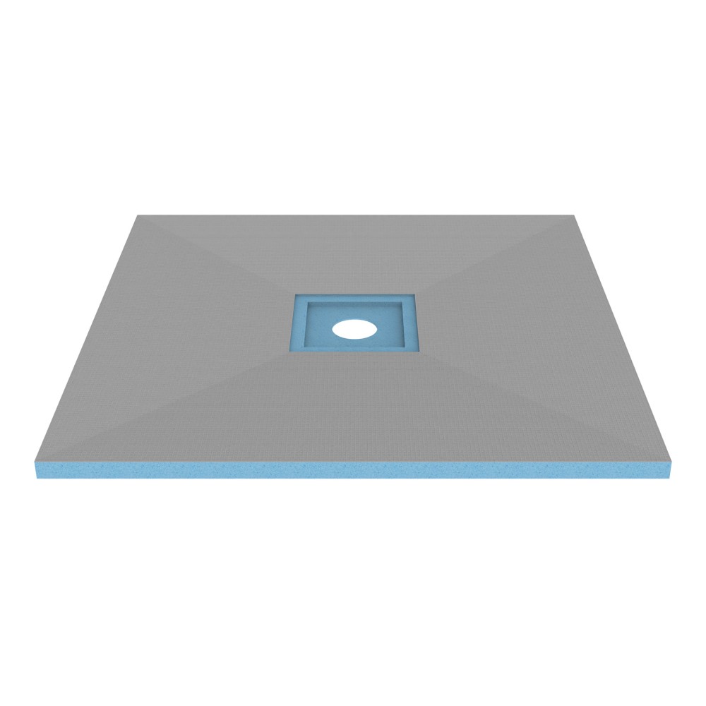 Front section view of waterproofing shower pan xps structure