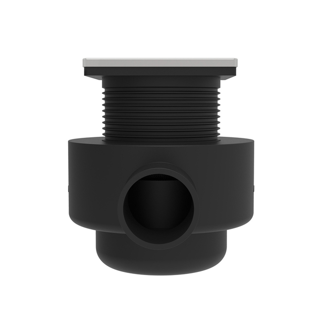 hdpe floor drain square threaded body with horizontal pipe connection
