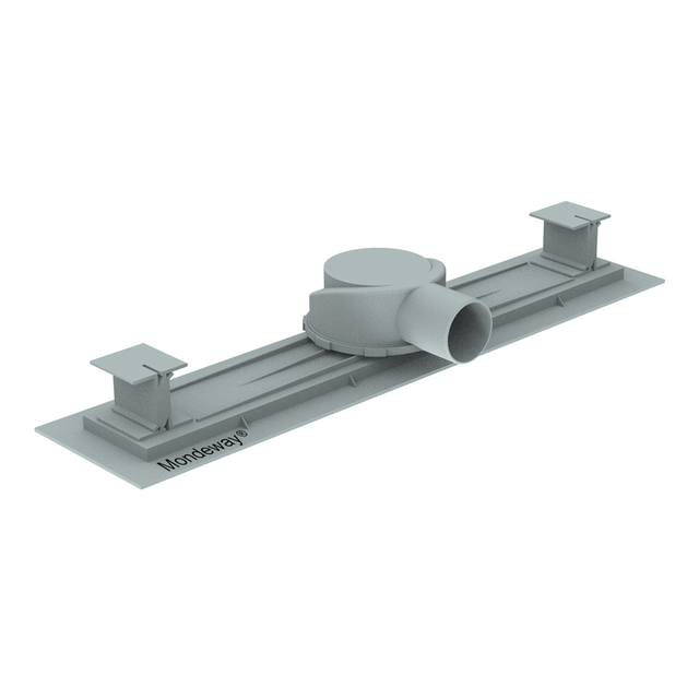 Plastic shower drain horizontal outlet linear design with ABS base structure