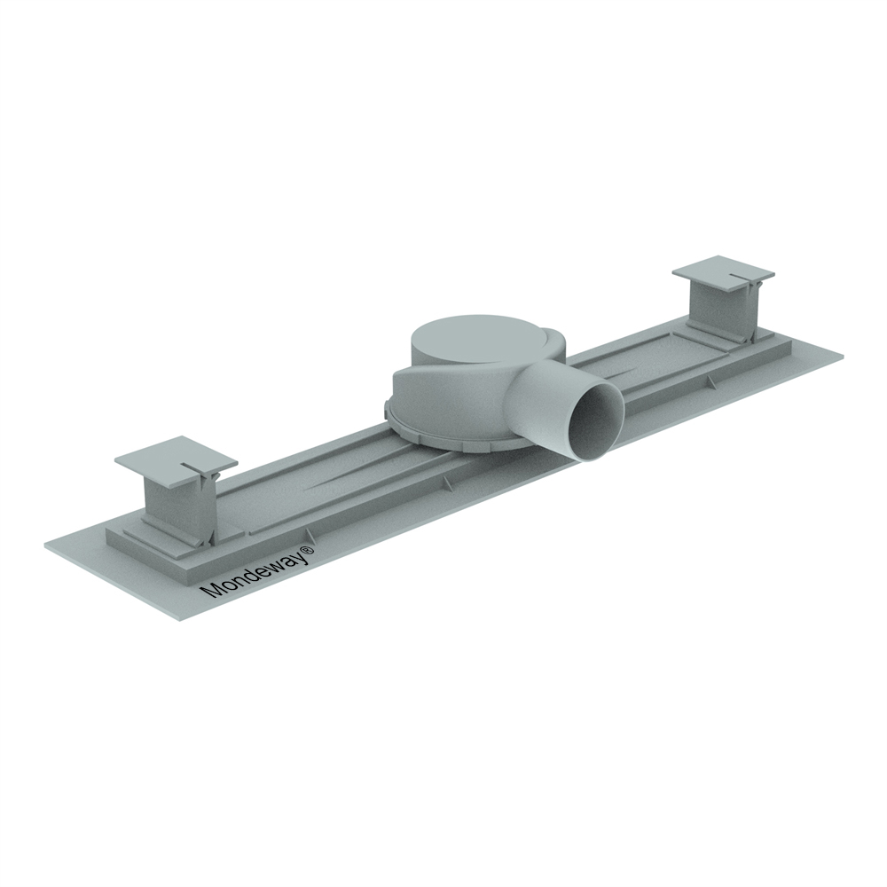 Plastic shower drain horizontal outlet linear design with ABS base structure