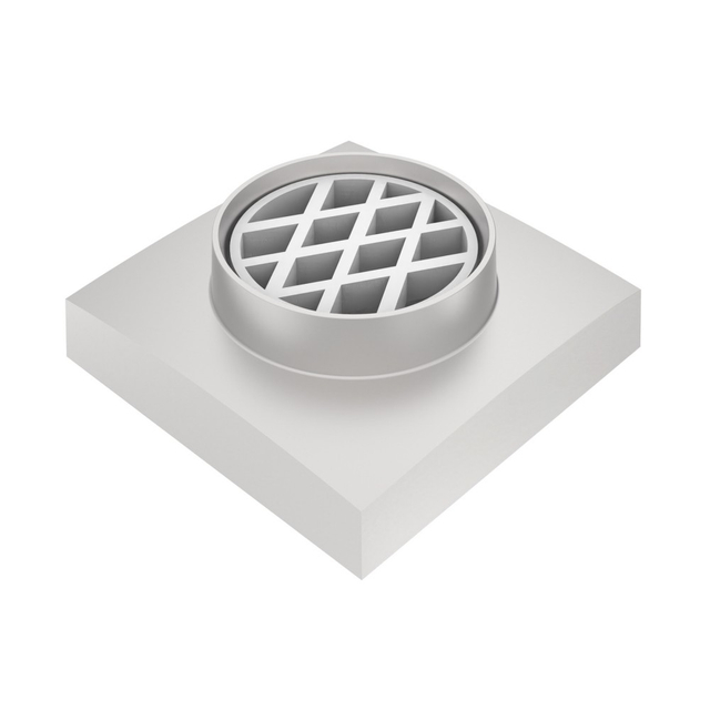 plastic drain filter top section designed for square brass shower drain