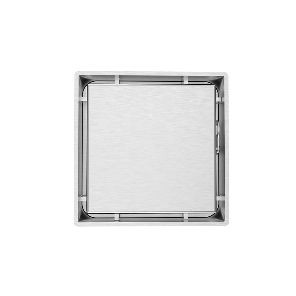 Low profile vertical drain square top surface