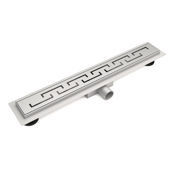 Geometric pattern grate stainless steel tile shower drain for bathroom
