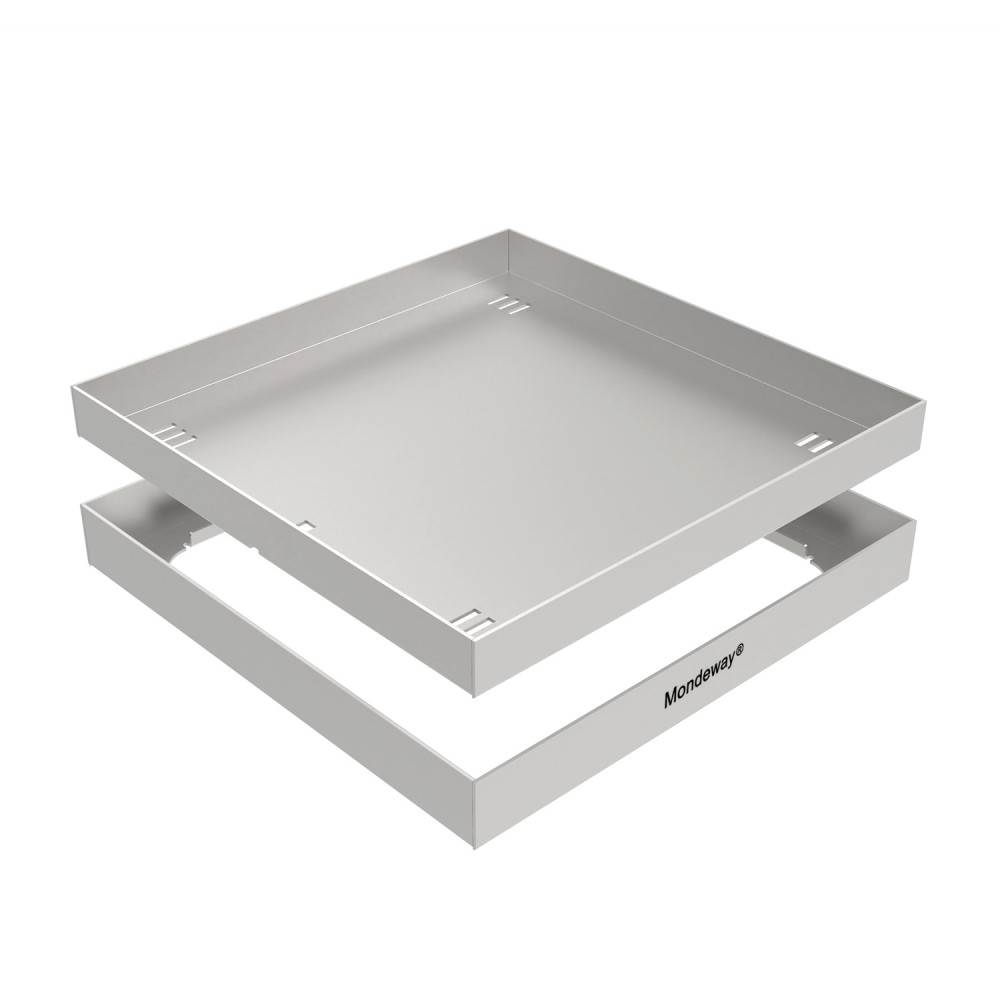 Pool skimmer drain three dimensional structure in stainless steel