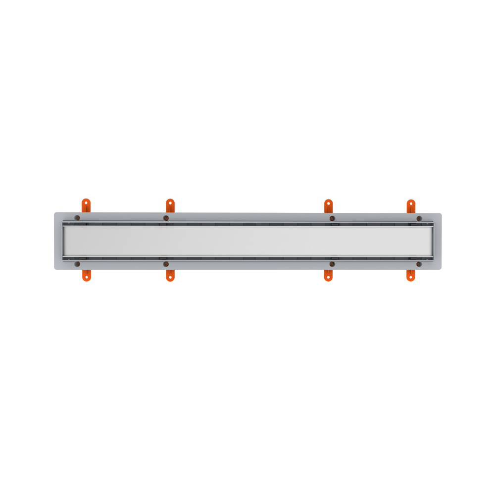 Bathroom linear drain invisible top surface stainless steel design