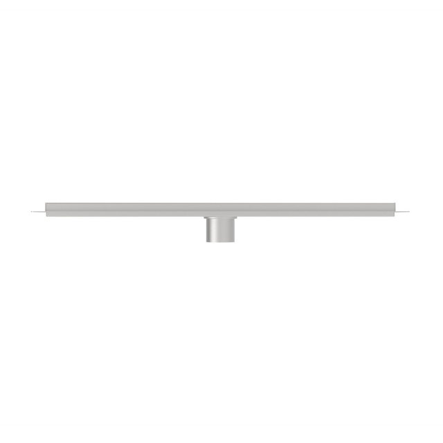 Stainless steel channel drain side profile showing low installation depth