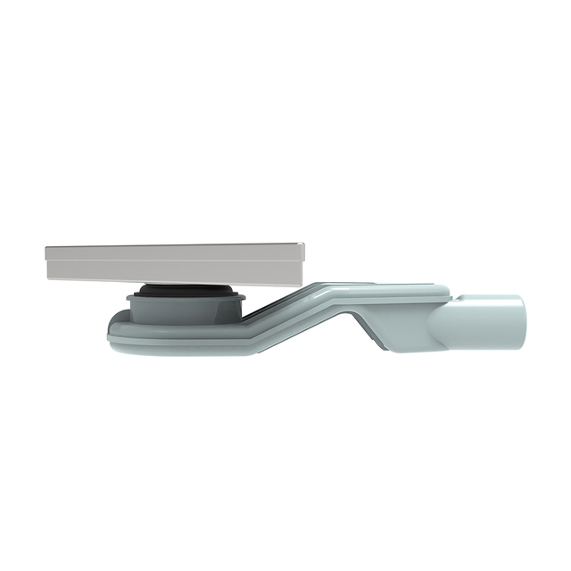 Triangular drain corner floor drain centered top stainless plate